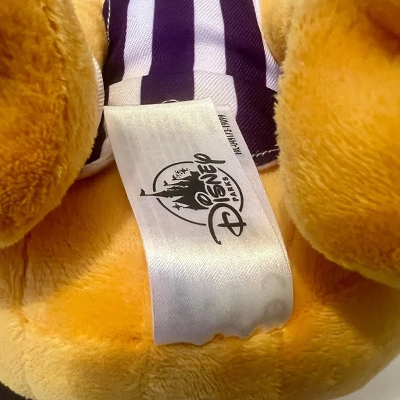 Disney Parks Pluto Plush w/ Straw Hat & Purple Striped Vest Stuffed Animal - Picture 6 of 7